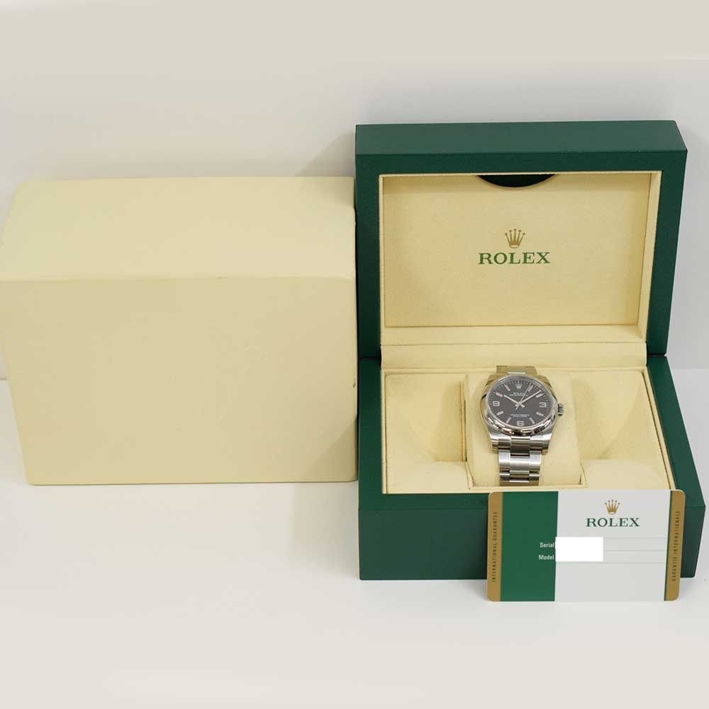 Rolex Oyster Perpetual 36 Stainless Steel Black Arabic Dial 116000