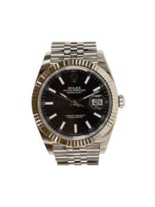 Rolex Datejust 41 Stainless Steel and White Gold Black Stick Dial 126334