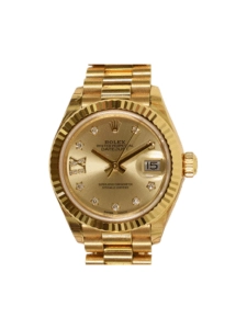 Rolex Lady-Datejust Yellow Gold Champagne IX Diamond Dial 279178