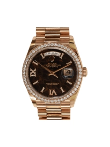 Rolex Day-Date 36 Diamond Bezel Rose Gold Eisenkiesel Diamond Dial 128345RBR
