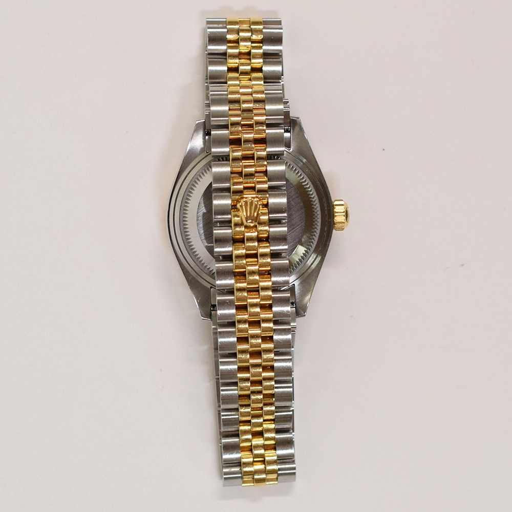 Rolex Lady-Datejust Stainless Steel and Yellow Gold Silver Diamond Dial 279173