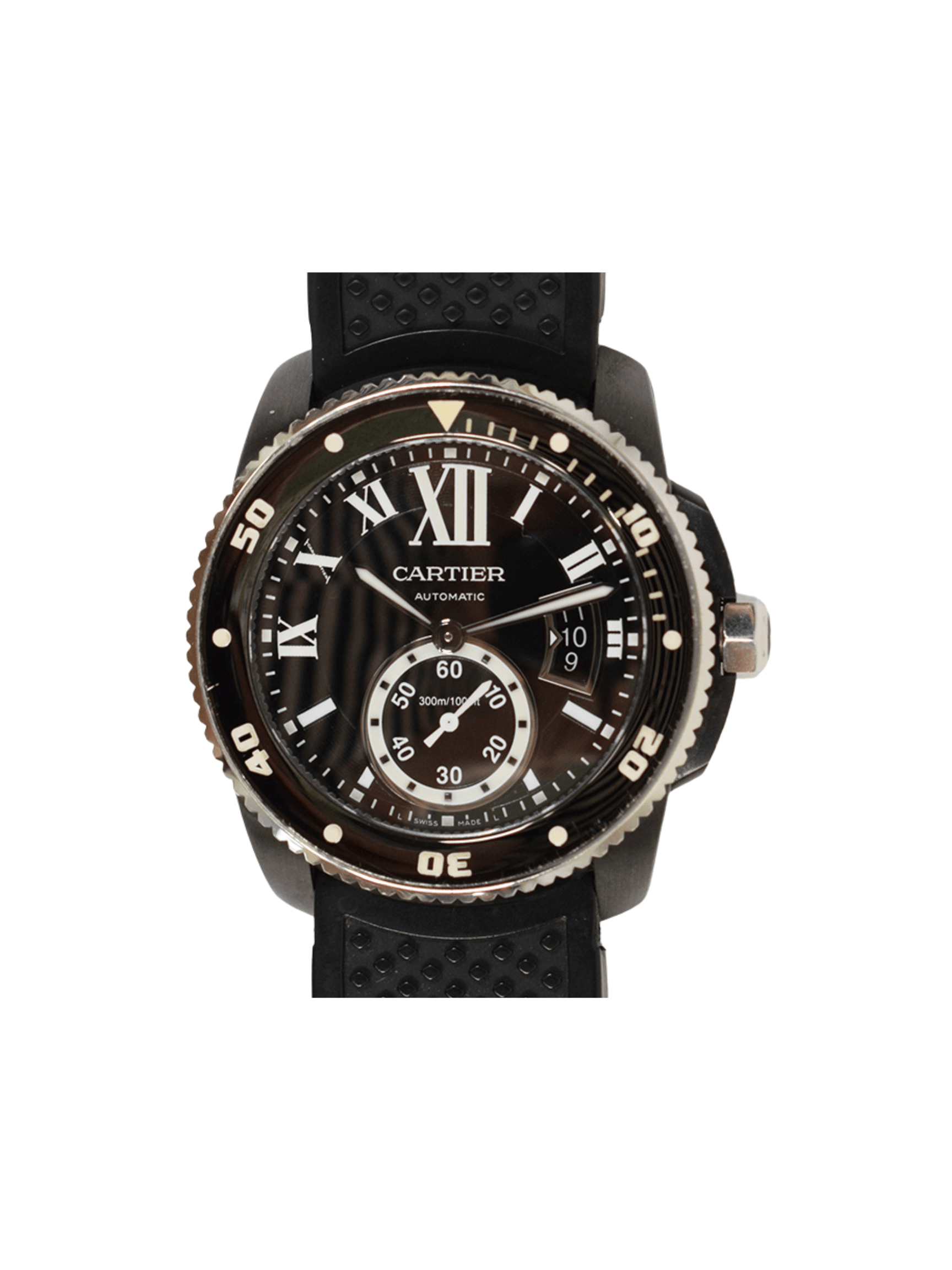 Cartier Calibre De Cartier Diver ADLC-Coated Stainless Steel Black Roman Dial WSCA0006