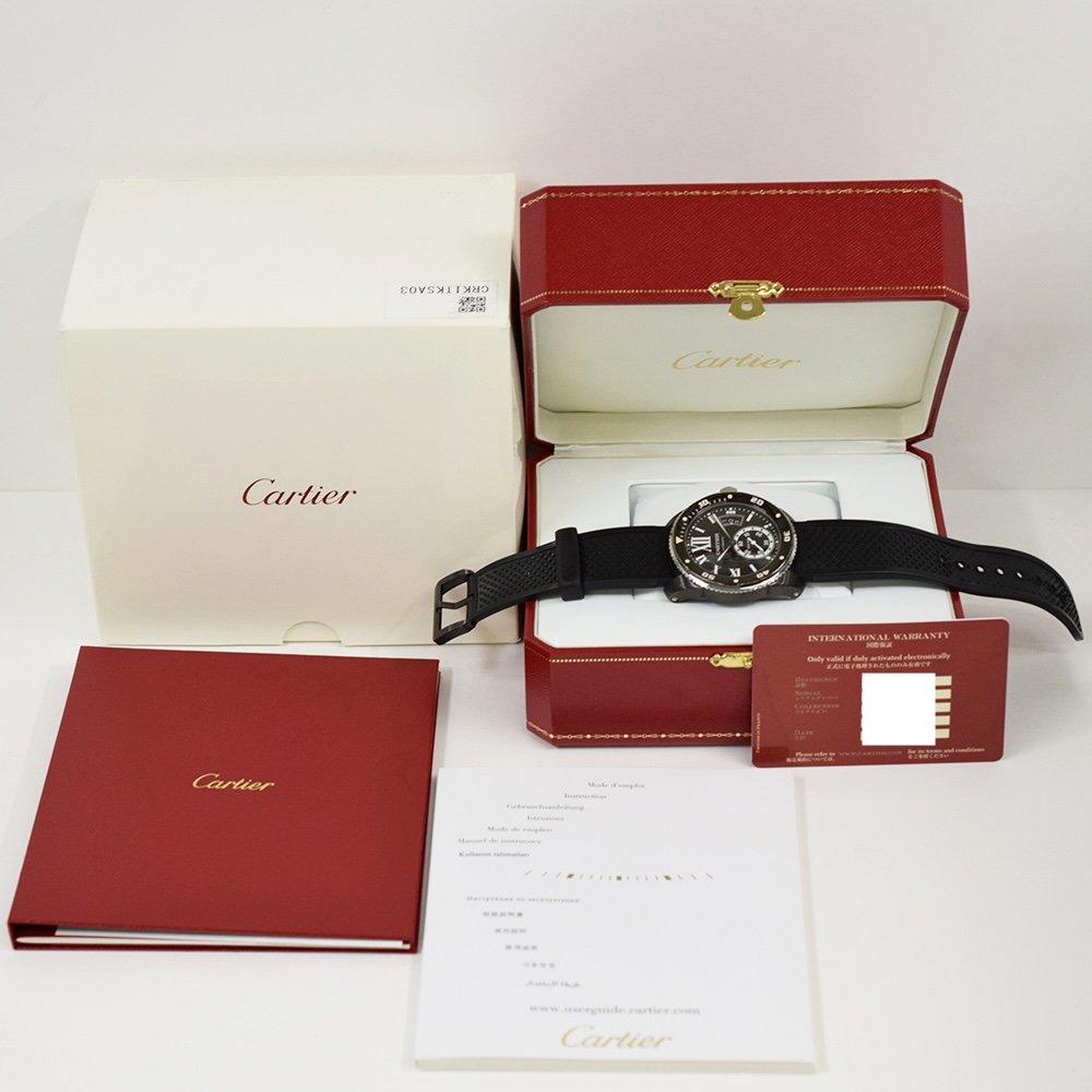 Cartier Calibre De Cartier Diver ADLC-Coated Stainless Steel Black Roman Dial WSCA0006