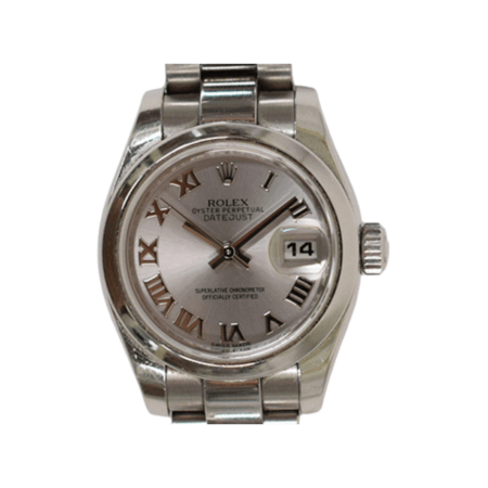 Rolex Lady-Datejust Stainless Steel Silver Roman Dial 179160