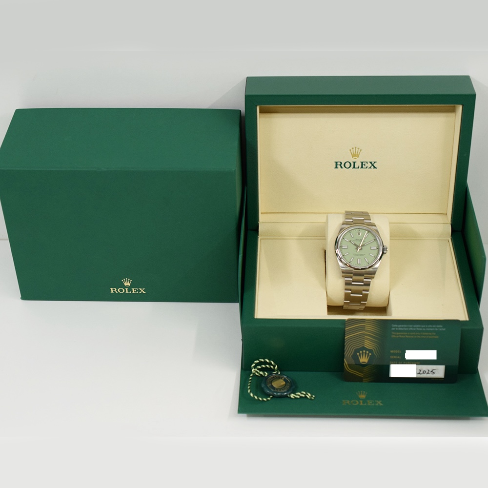 Rolex Oyster Perpetual Stainless Steel Pistachio Dial 277200