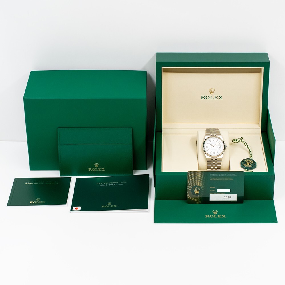Rolex Land-dweller Stainless Steel and White Gold White Dial 127234
