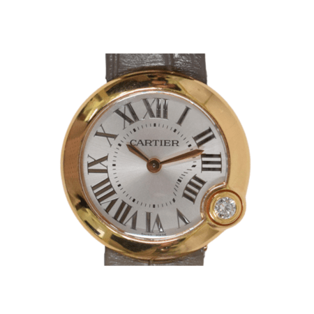 Cartier Ballon Blanc de Cartier Rose Gold Silver Roman Dial WGBL0005