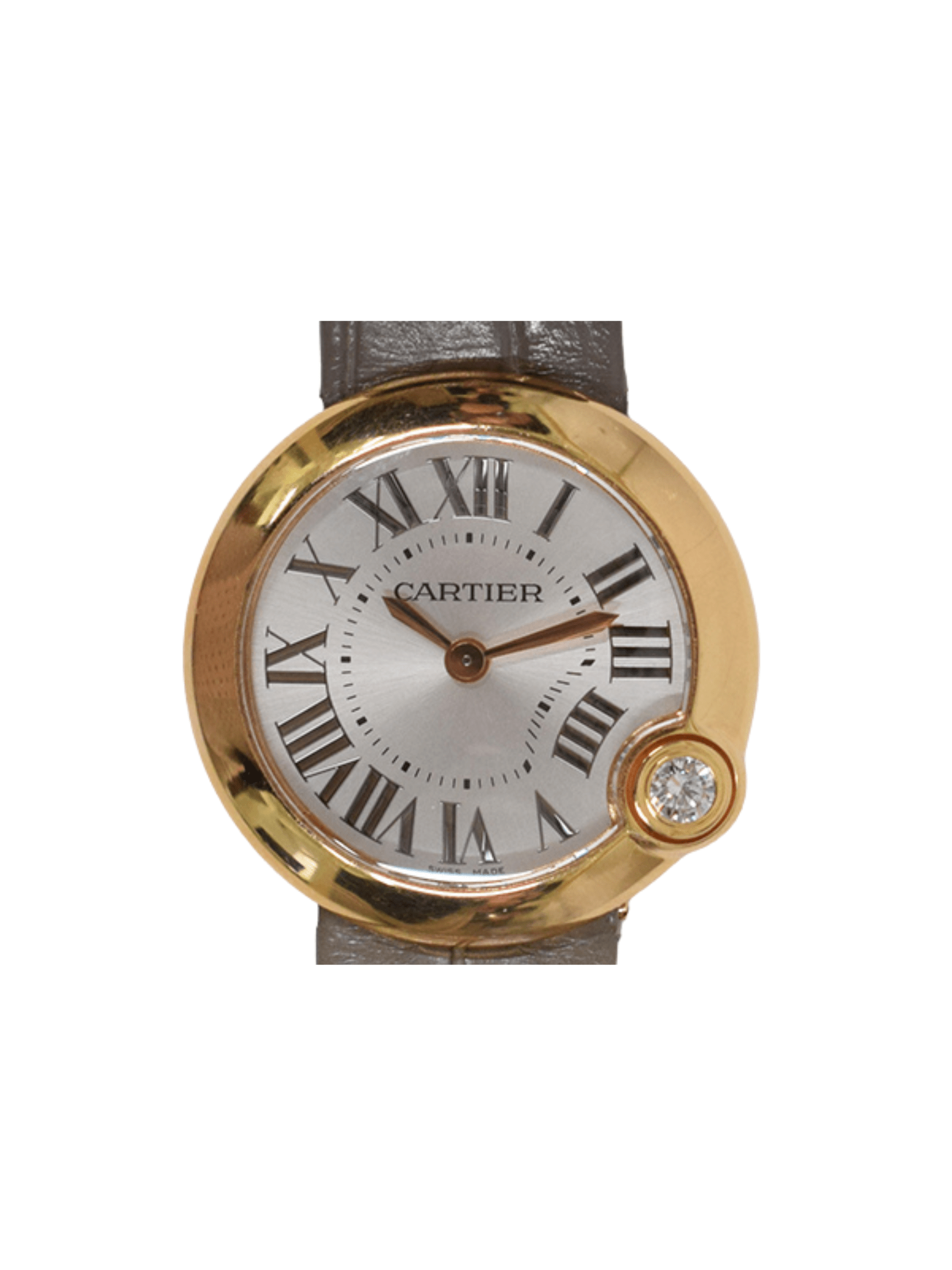 Cartier Ballon Blanc de Cartier Rose Gold Silver Roman Dial WGBL0005