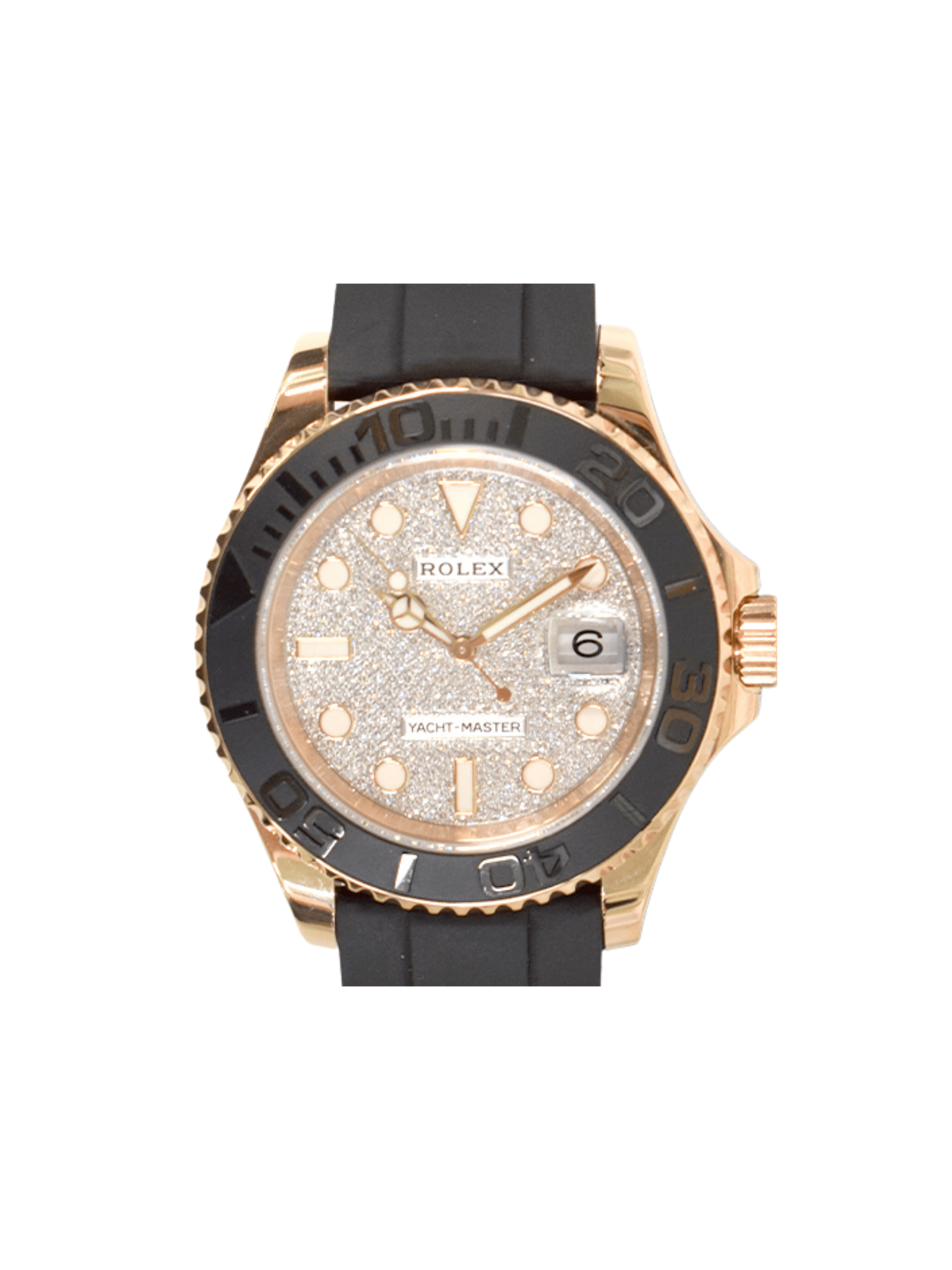 Rolex Yacht-Master 40 Rose Gold Pave Diamond Dial 116655