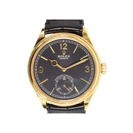 Rolex 1908 Yellow Gold Black Arabic Dial 52508