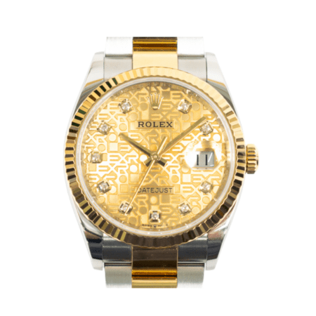 Rolex Datejust 36 Stainless Steel/Yellow Gold Champagne Jubilee Diamond Dial 126233