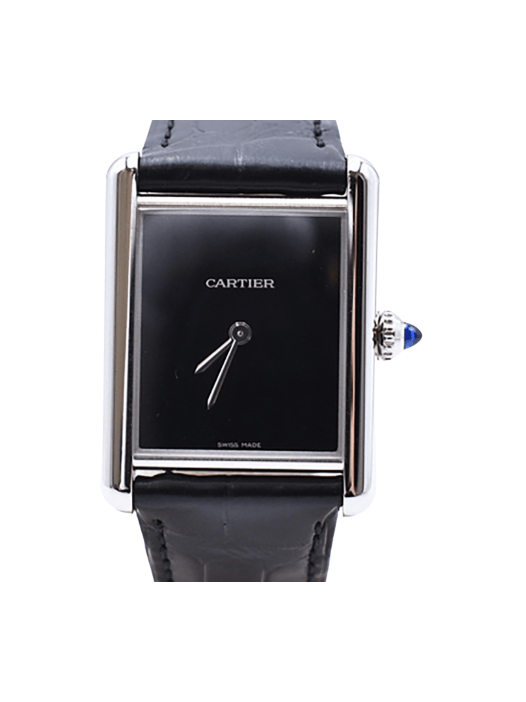 Cartier Tank Must Stainless Steel Black Dial WSTA0108