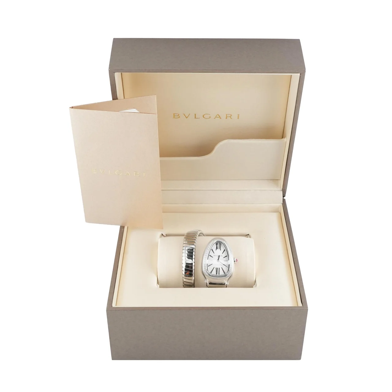 Bvlgari Serpenti Tubogas Stainless Steel Silver Roman Dial 101827
