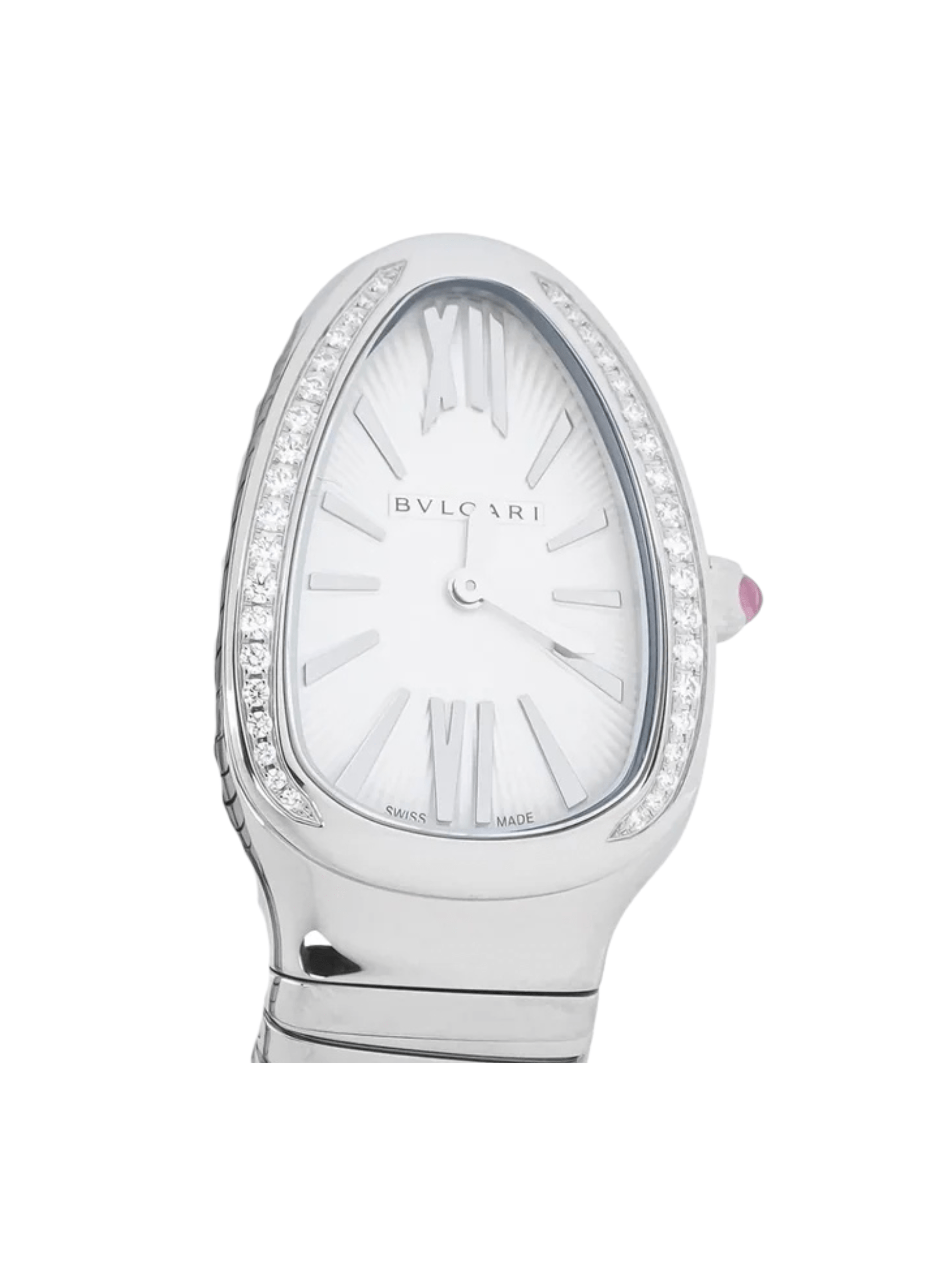 Bvlgari Serpenti Tubogas Stainless Steel Silver Roman Dial 101827