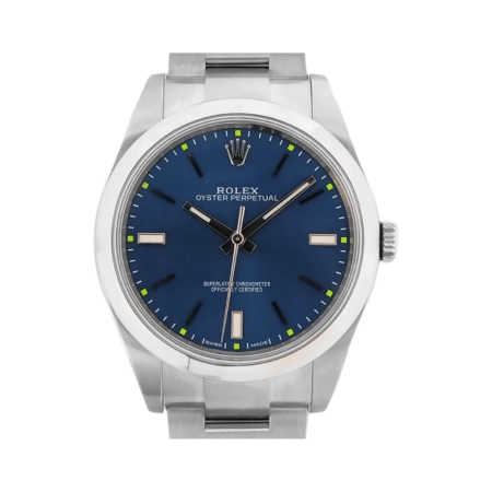 Rolex Oyster Perpetual Stainless Steel Blue Dial 114300