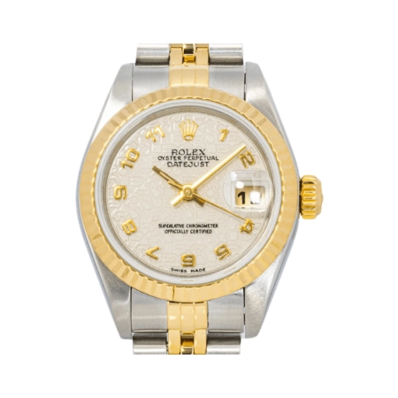 Rolex Lady-Datejust Stainless Steel and Yellow Gold Ivory Arabic Dial 79173
