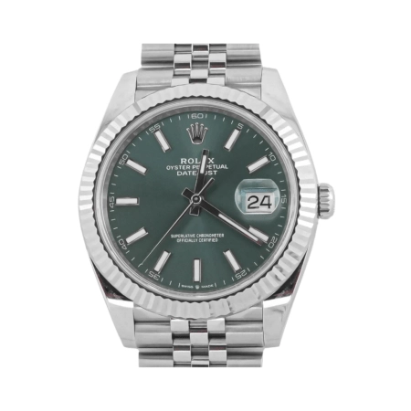 Rolex Datejust 41 Stainless Steel and White Gold Mint Green Dial 126334