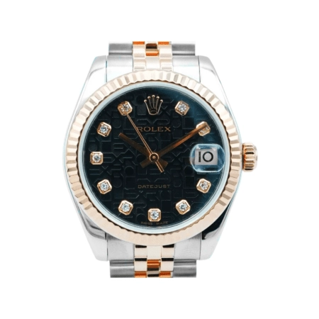 Rolex Datejust 31 Stainless Steel and Rose Gold Black Diamond Dial 178271