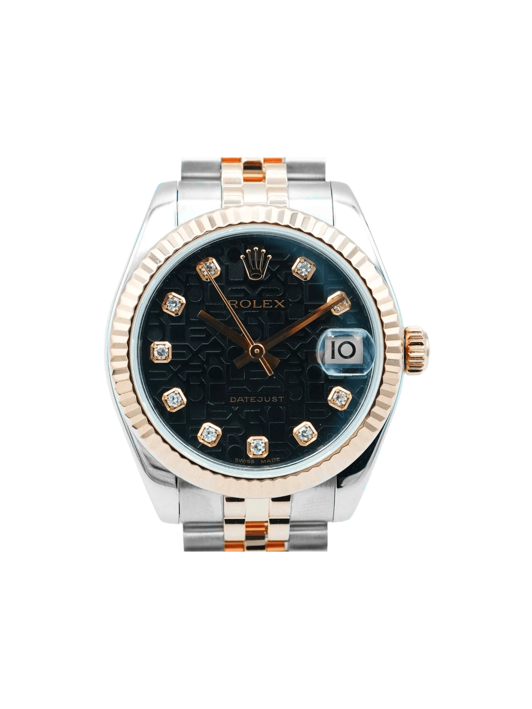 Rolex Datejust 31 Stainless Steel and Rose Gold Black Diamond Dial 178271
