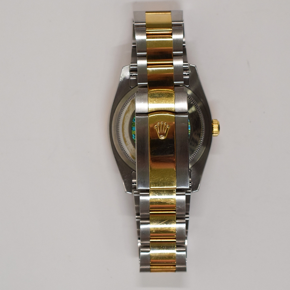 Rolex Datejust Turn-O-Graph Stainless Steel and Yellow Gold White Dial 116263