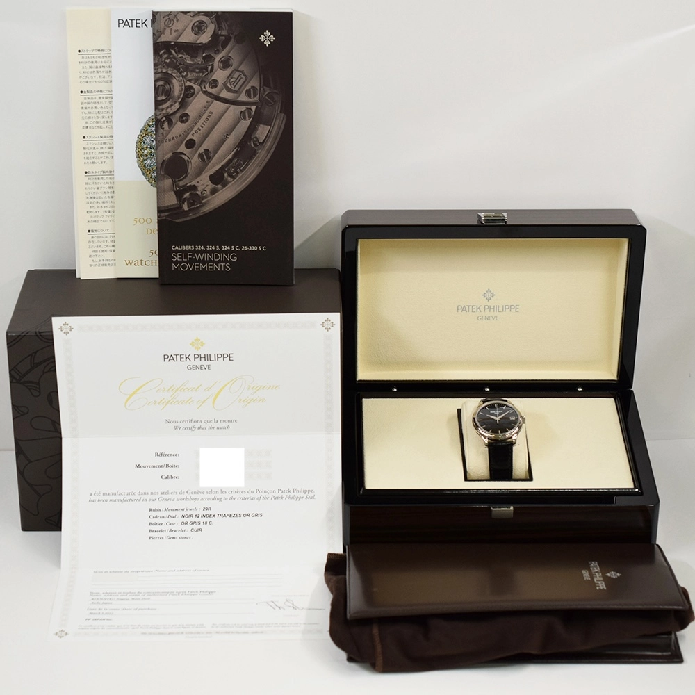 Patek Philippe Calatrava White Gold Black Dial 5227G-010