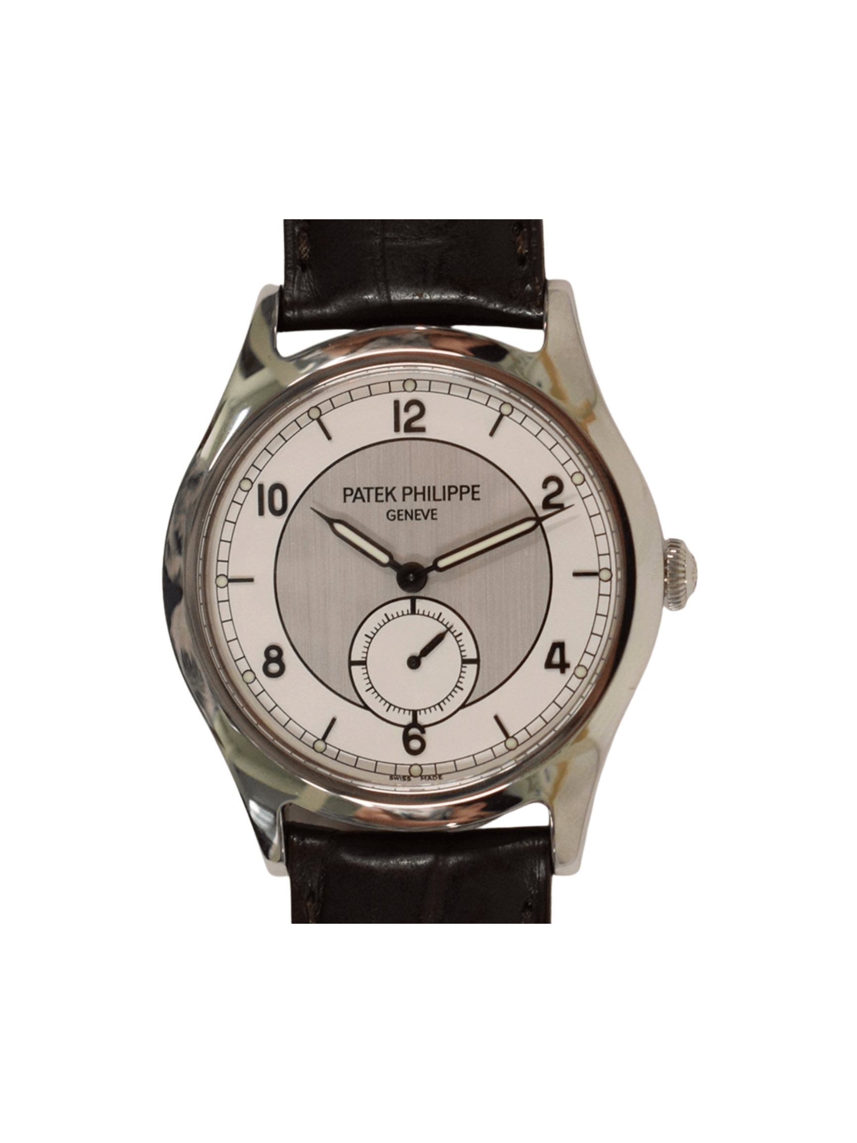 Patek Philippe Calatrava "Geneva Boutique" Stainless Steel Silver Arabic Dial 5565A-001