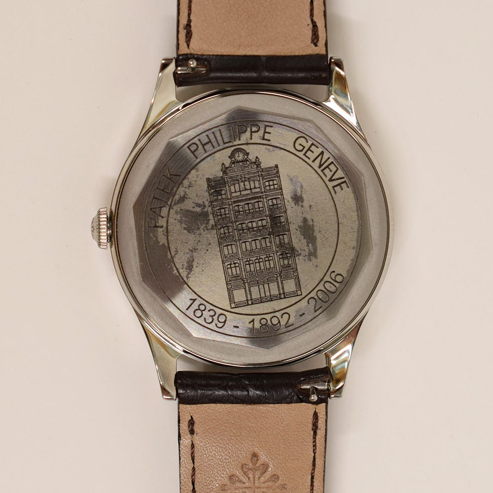 Patek Philippe Calatrava "Geneva Boutique" Stainless Steel Silver Arabic Dial 5565A-001