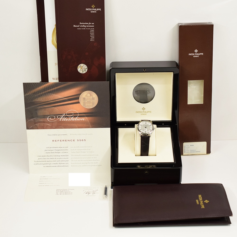 Patek Philippe Calatrava "Geneva Boutique" Stainless Steel Silver Arabic Dial 5565A-001