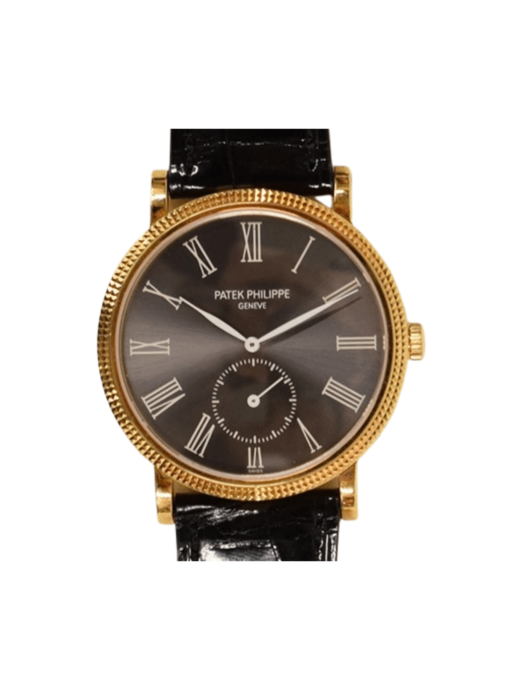 Patek Philippe Calatrava Yellow Gold Black Roman Dial 3919J-016