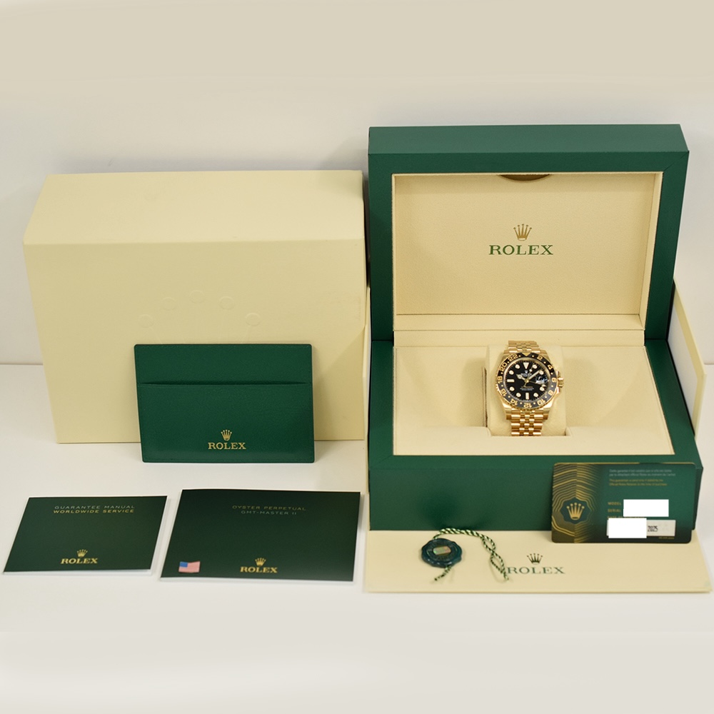 Rolex GMT-Master II Yellow Gold Black Dial 126718GRNR