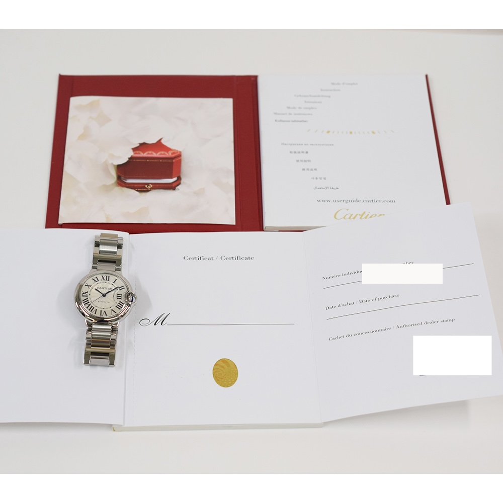 Cartier Ballon Bleu Stainless Steel Silver Roman Dial W6920046