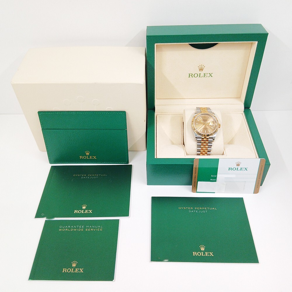 Rolex Datejust 36 Stainless Steel Yellow Gold Champagne Dial 126233