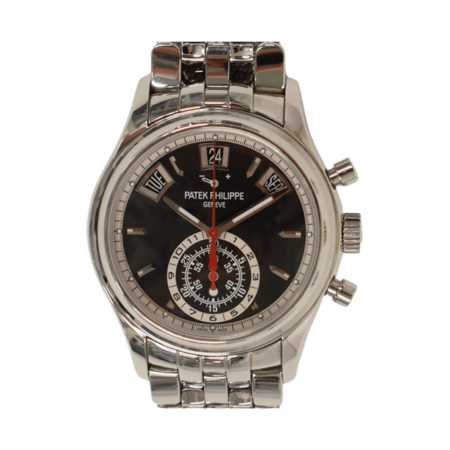Patek Philippe Complications Annual Calendar Chronograph Stainless Steel Black Dial 5960/1A-010