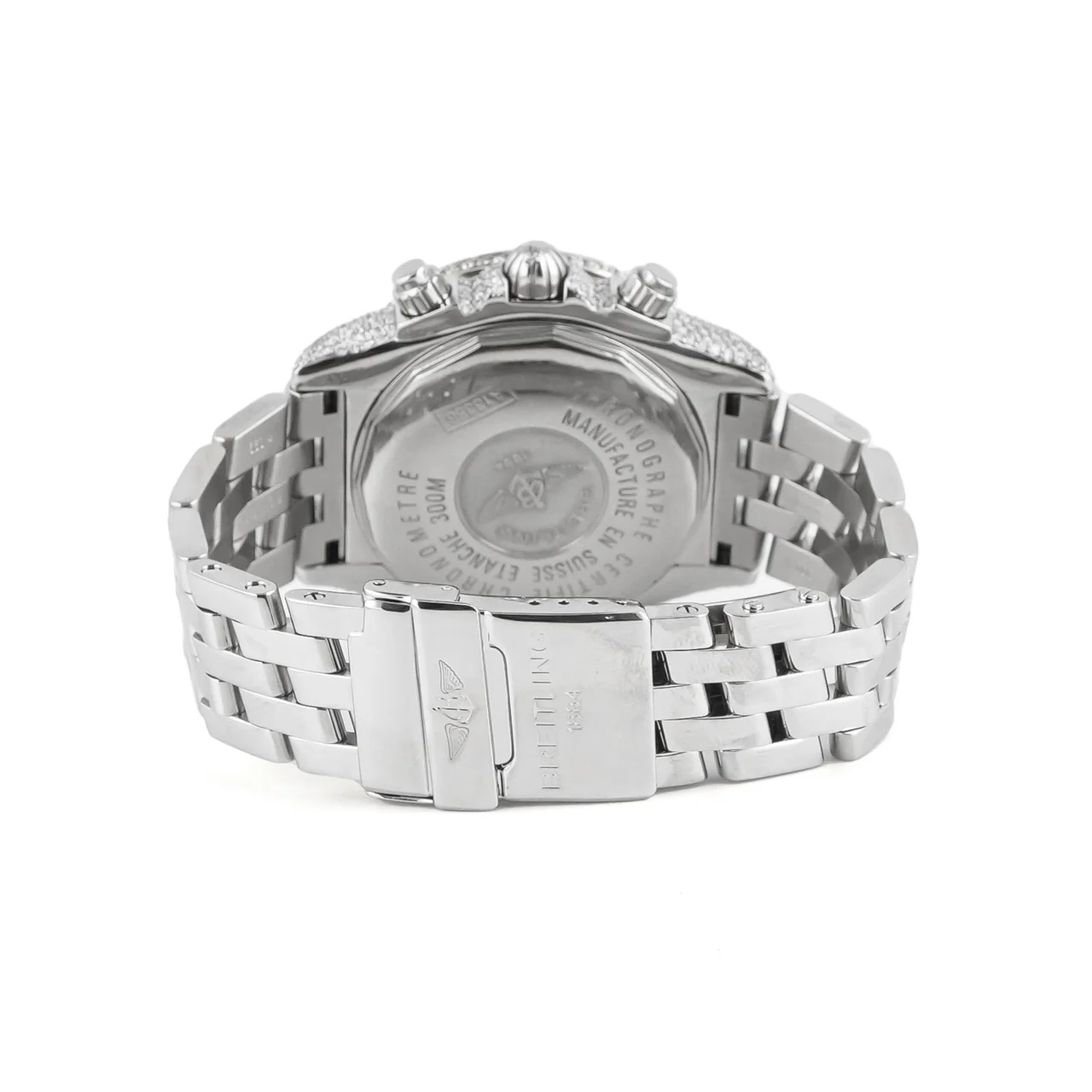 Breitling Chronomat Evolution Stainless Steel Mother of Pearl Diamond Dial A13356