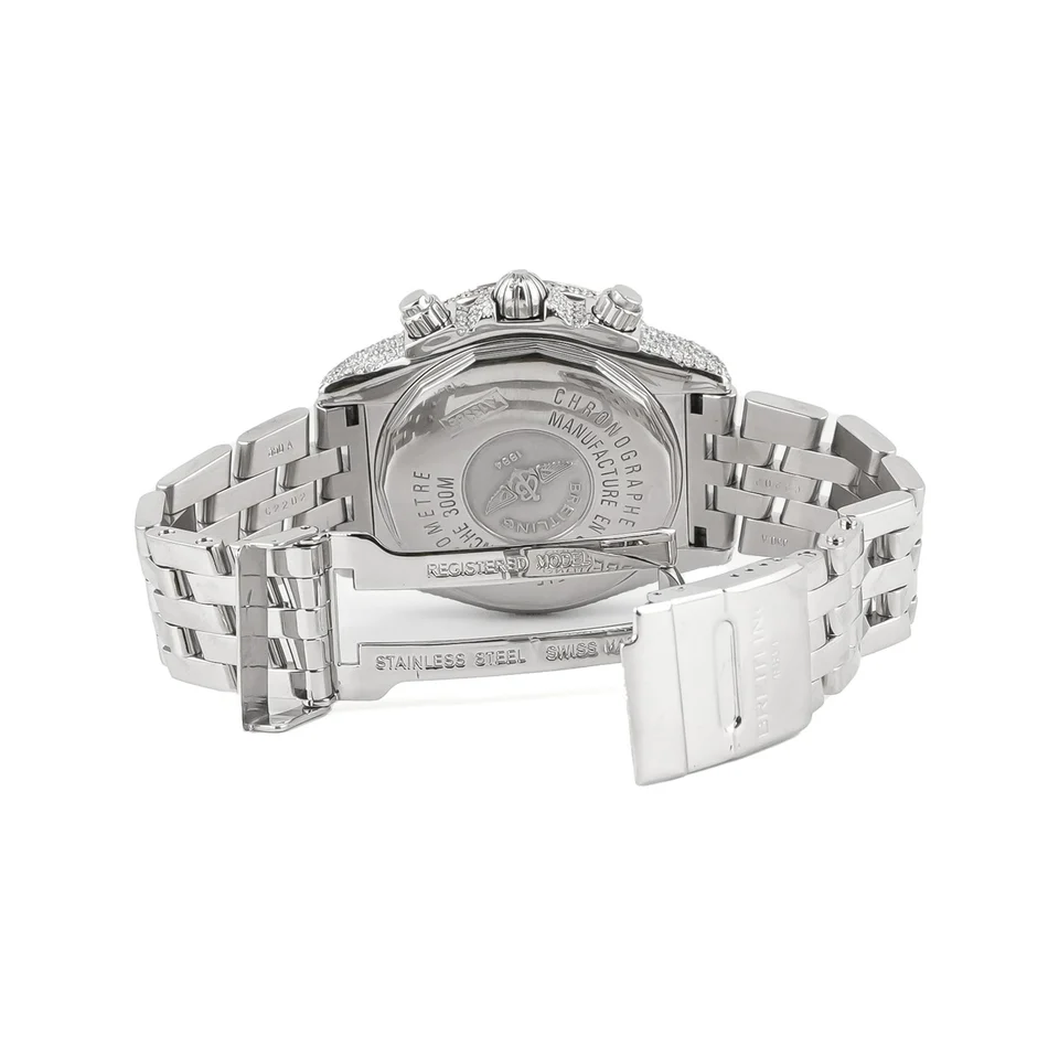 Breitling Chronomat Evolution Stainless Steel Mother of Pearl Diamond Dial A13356
