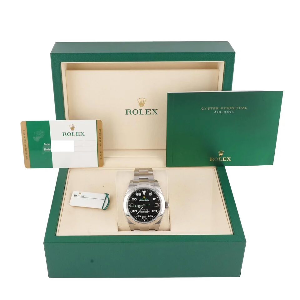 Rolex Air-King Stainless Steel Black Arabic Dial 116900