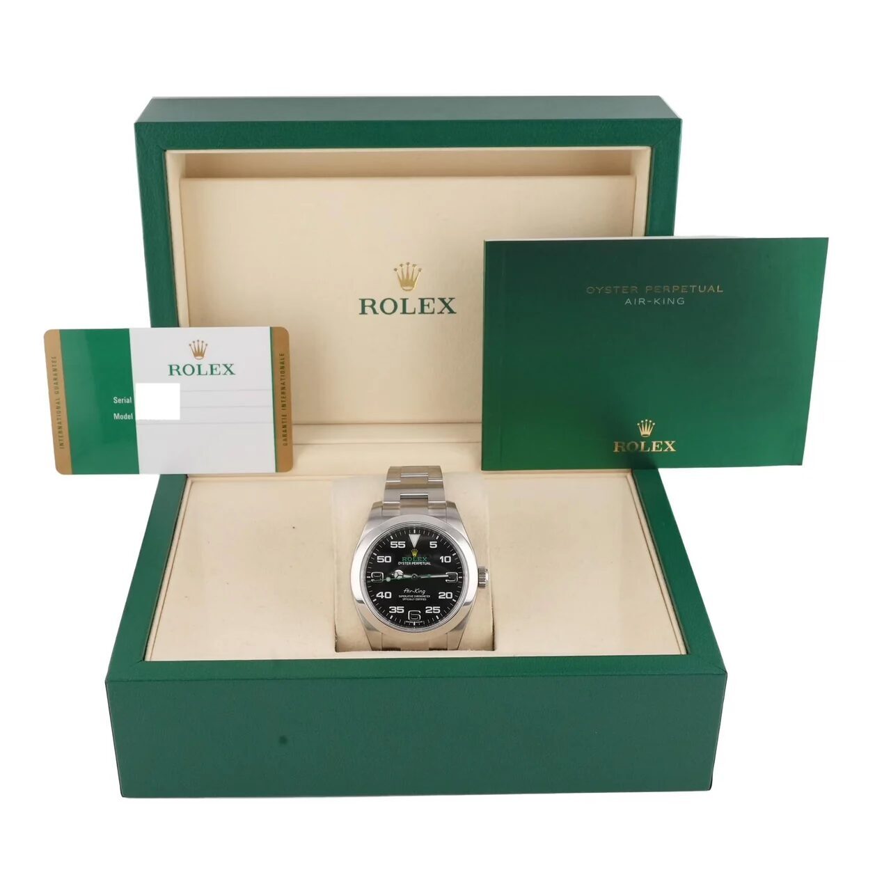 Rolex Air-King Stainless Steel Black Arabic Dial 116900