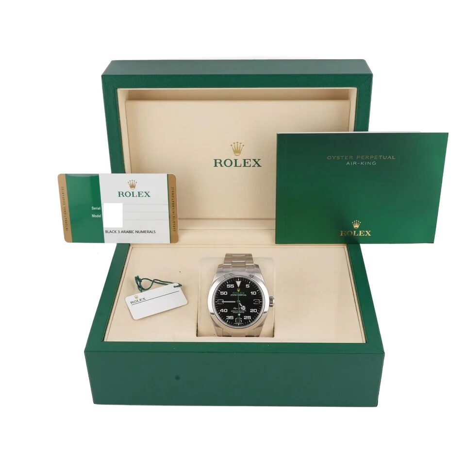 Rolex Air-King Stainless Steel Black Arabic Dial 116900