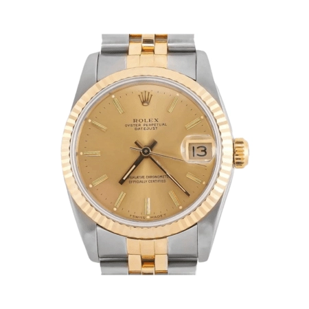 Rolex Datejust 31 Stainless Steel and Yellow Gold Champagne Dial 68273