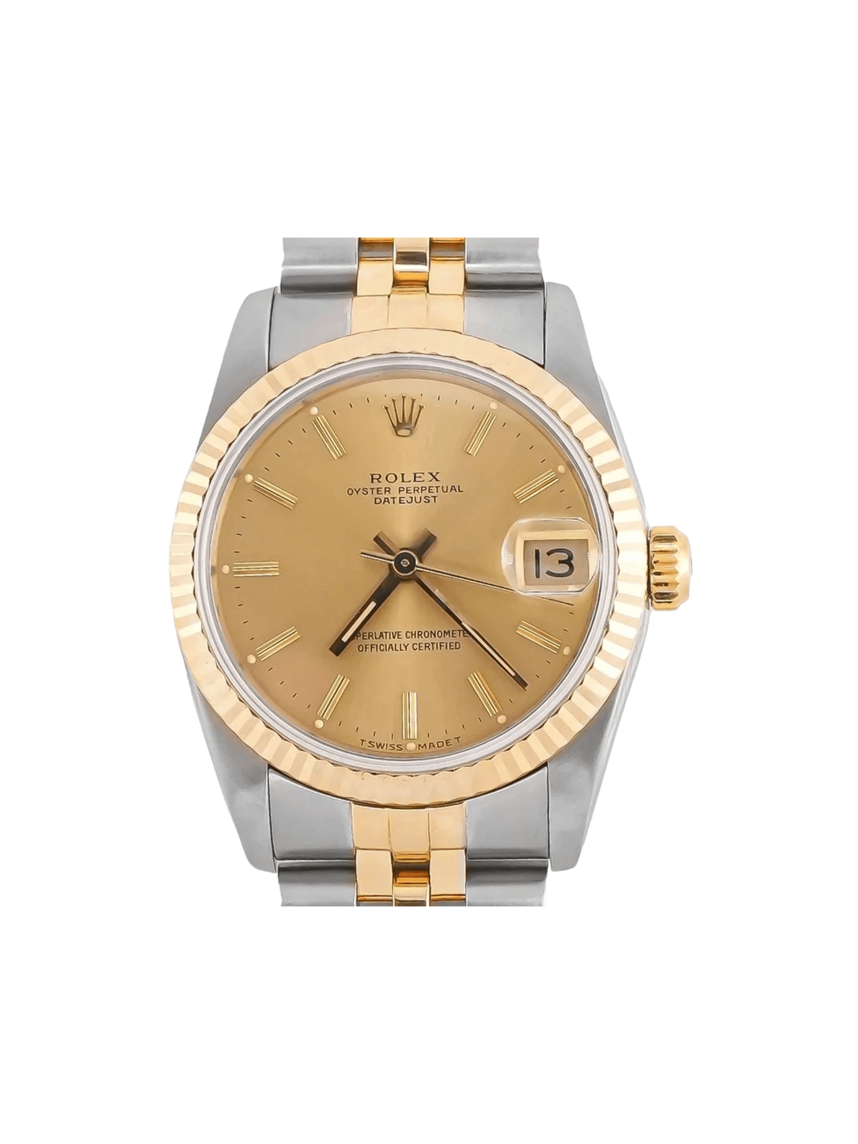 Rolex Datejust 31 Stainless Steel and Yellow Gold Champagne Dial 68273