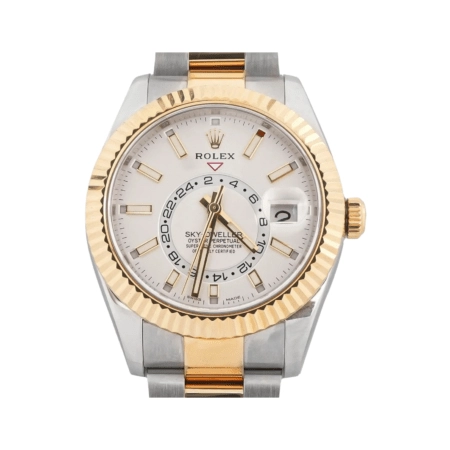 Rolex Sky-Dweller Stainless Steel and Yellow Gold White Dial 326933