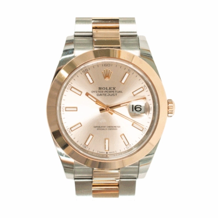 Rolex Datejust 41 Stainless Steel and Rose Gold Sundust Dial 126301