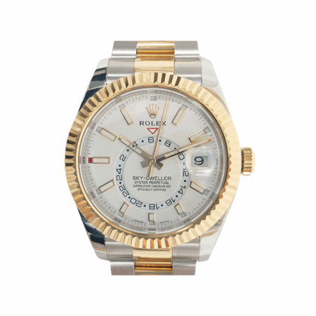 Rolex Sky-Dweller Stainless Steel/Yellow Gold White Dial 326933