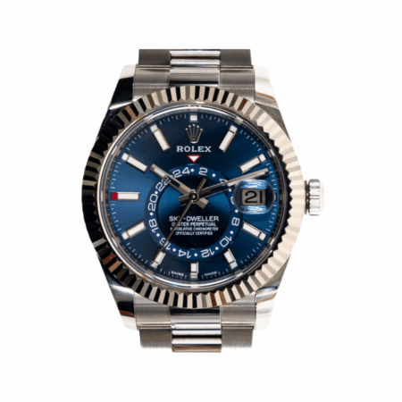 Rolex Sky-Dweller Stainless Steel/White Gold Blue Stick Dial 326934