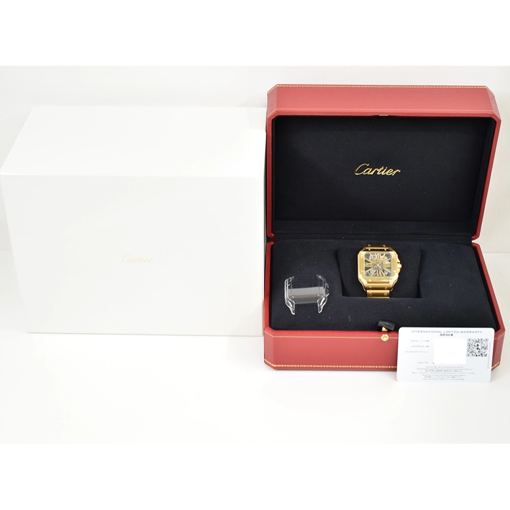 Cartier Santos De Cartier Yellow Gold Skeleton Dial WHSA0042