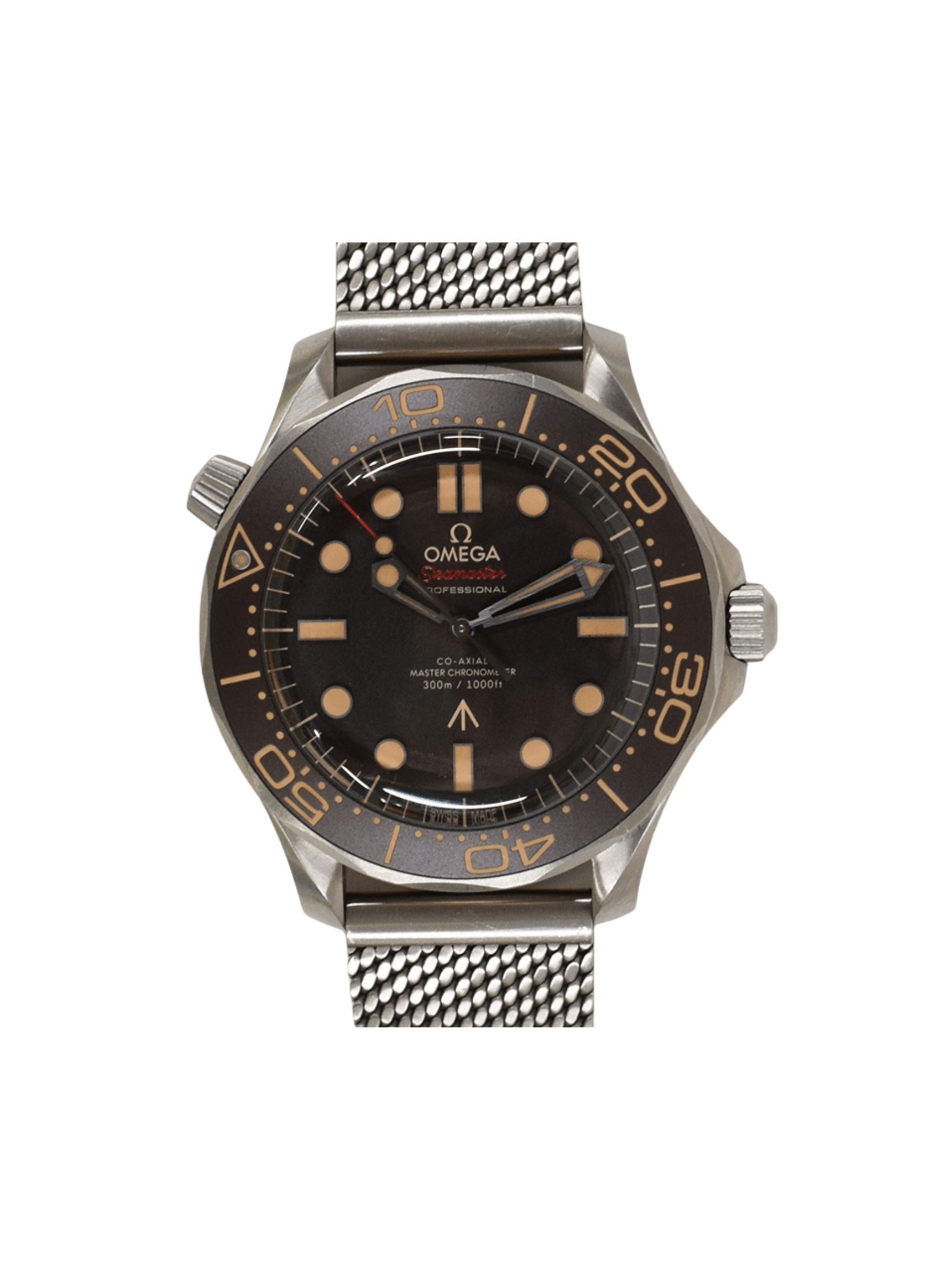 Omega Seamaster Diver 300 M 007 Titanium Brown Bezel Black Dial 210.90.42.20.01.001