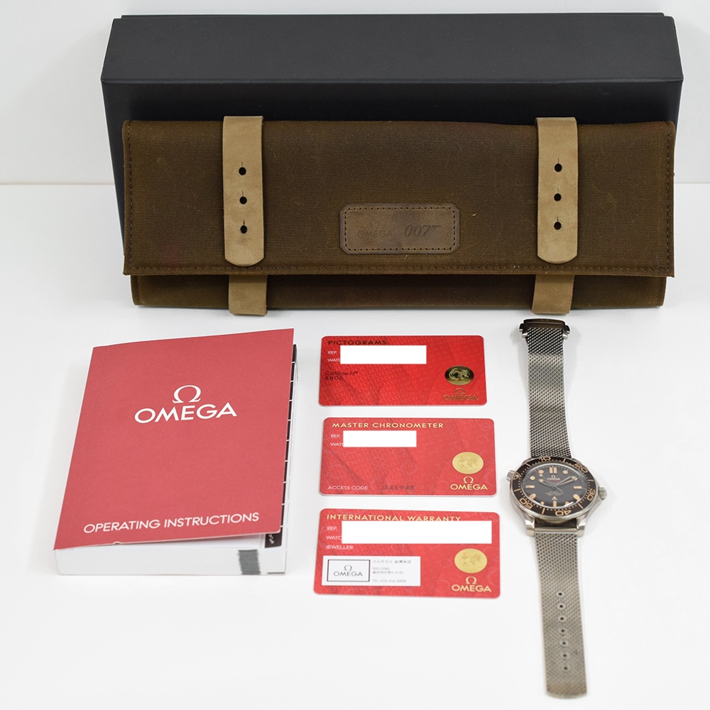 Omega Seamaster Diver 300 M 007 Titanium Brown Bezel Black Dial 210.90.42.20.01.001