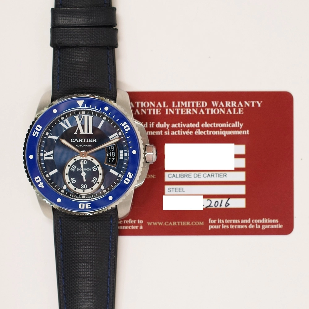 Cartier Calibre De Cartier Diver Stainless Steel Blue Roman Dial WSCA0010