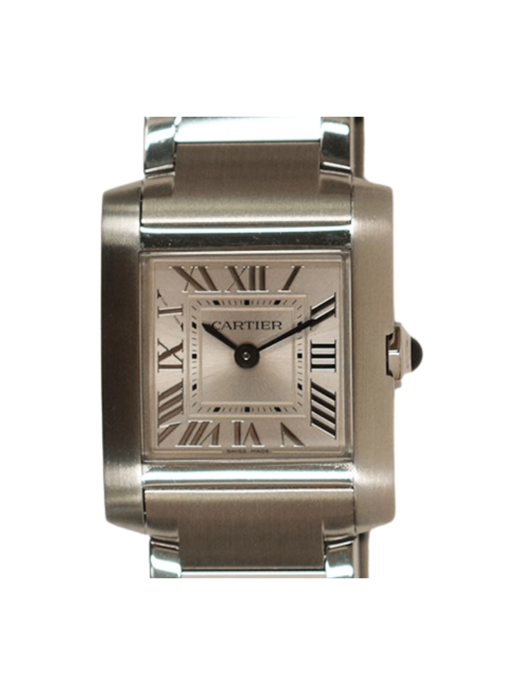 Cartier Tank Française Stainless Steel Silver Roman Dial WSTA0065