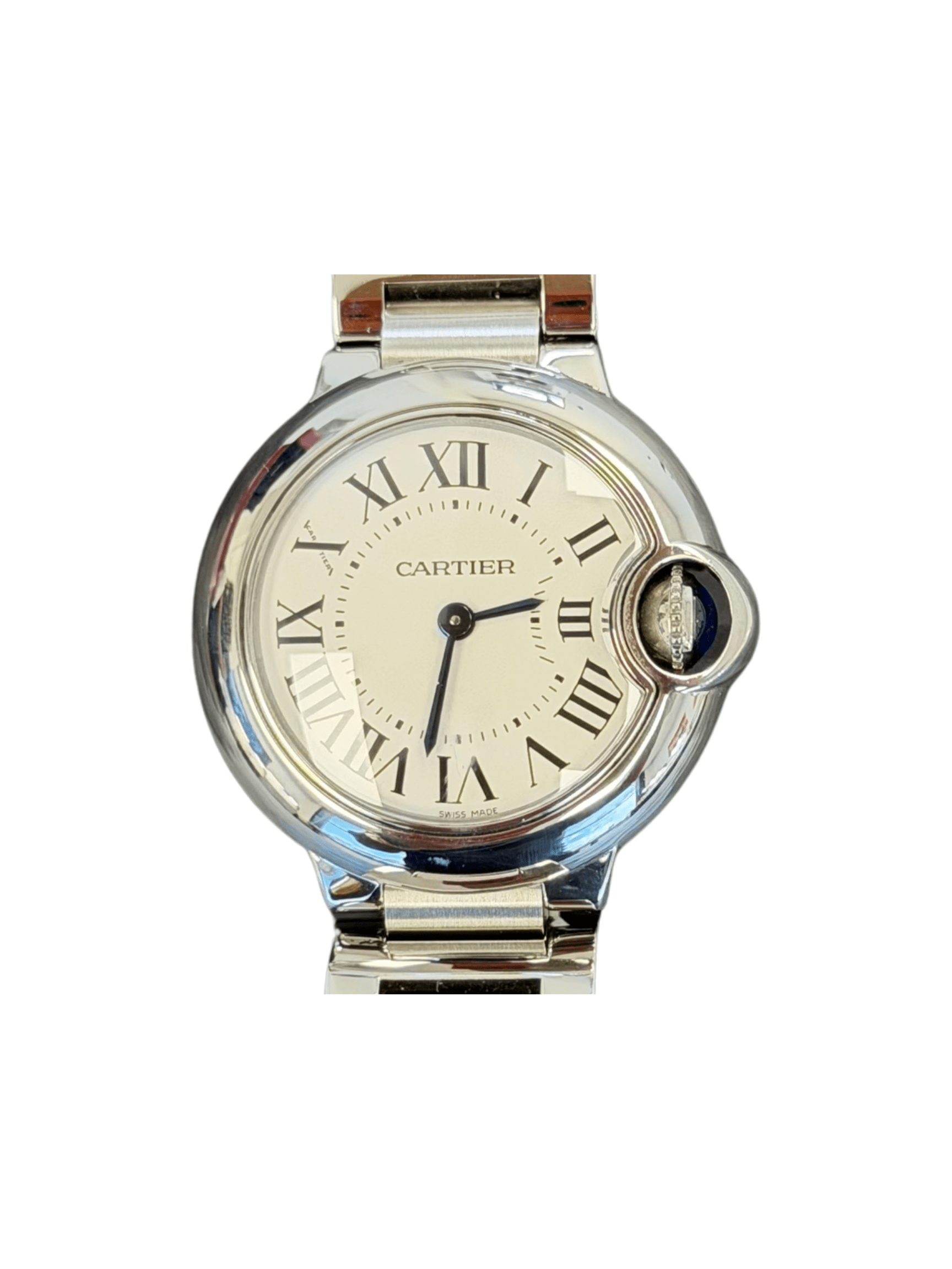 Cartier Ballon Bleu De Cartier Stainless Steel White Roman Dial WSBB0067